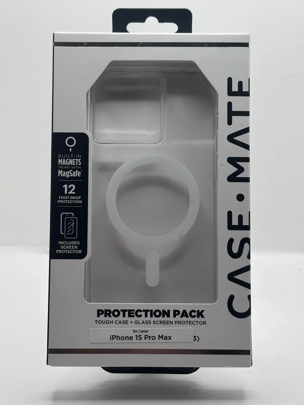 Case-Mate Protection Pack iPhone 15 Pro Max Clear/White MagSafe Case NWT